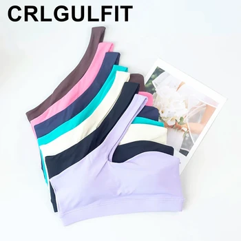 Gym Fitness Single Shoulder Shock-Absorbing Detachable Sports Bra Yoga Running Exercise Sexy Women's Bra