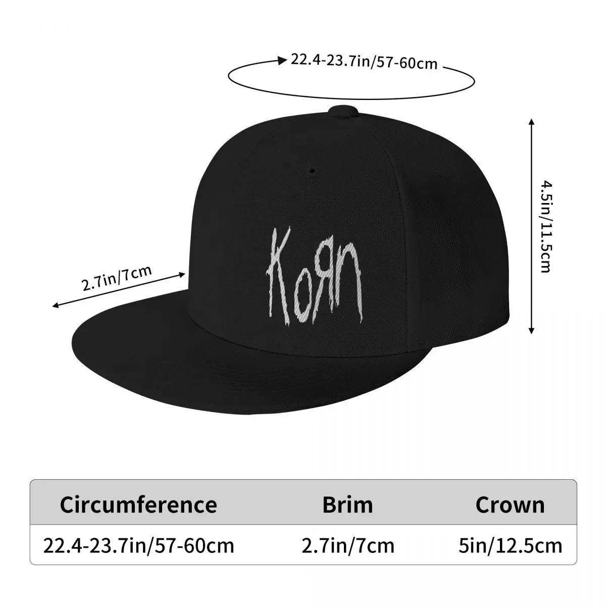 Korn Logo Baseball Caps Snapback Cap Splicing Sports