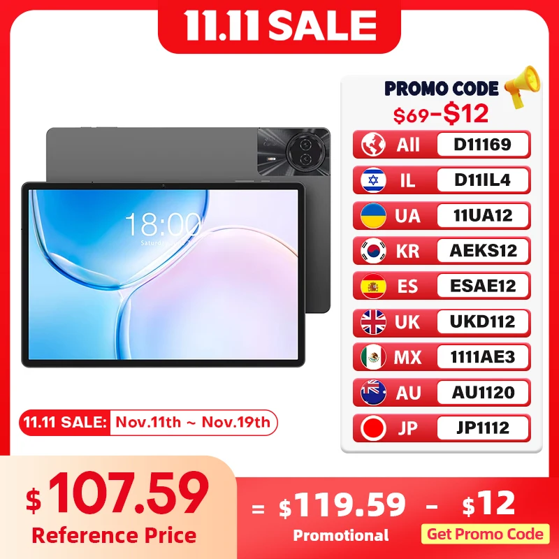 Teclast T50Plus 11インチ 2K 90Hz高リフレッシュレート Android 14