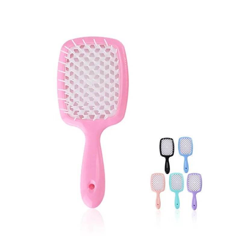 

Spot Dry and Wet Dual Purpose Hairdressing Comb with Honeycomb Curly Comb, Fluffy Shape, Massage Grid, Smooth Hair Comb, Hollow