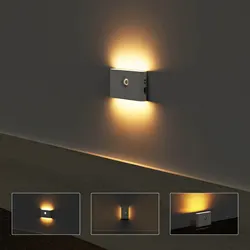 Smart Motion Sensor LED Night Lights, Eye - Friendly Bedside Lamp for Bedroom, Bathroom, and Hallway (Square)