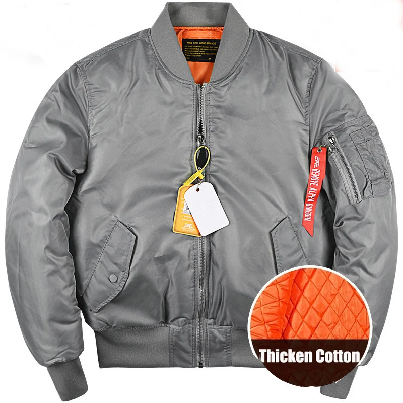 Winter Men's Bomber Jacket Thicken Warm Outerwear Outdoor Baseball Uniform Coat Large Size for Male 4