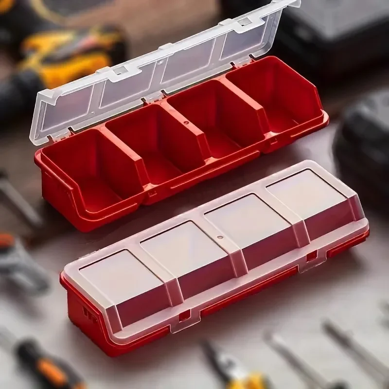 Tool Storage Box Multi-Compartment Organizer for Screws Small Parts Durable Plastic