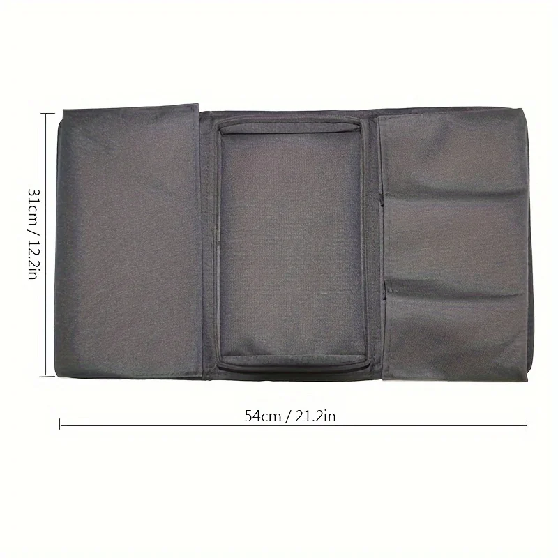 Roll-Up Sofa Armrest Organizer with Built-in Tray | Multi-Functional Storage Compartment | Oxford Fabric for Living Room Car