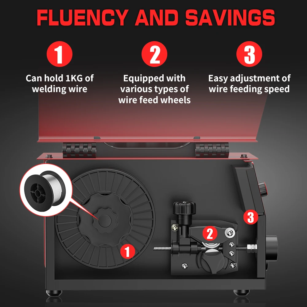 220V Mini Welding Equipment 1KG Wire Feeder MIG/MMA Welders Portable NBC-270Pro Mig Welding Machine Gasless