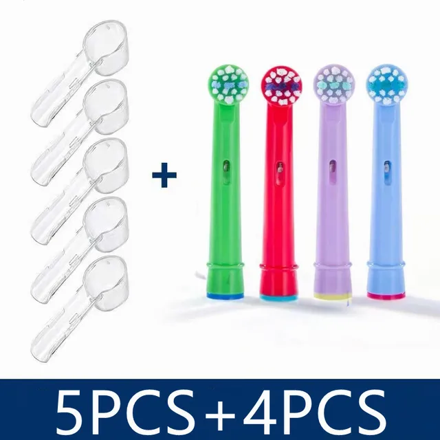 4pcs Replacement Kids Children Tooth Brush Heads For Oral-B Electric Toothbrush Fit Advance Power/3D Excel/Triumph/Pro Healt 5PCS AND 4PCS
