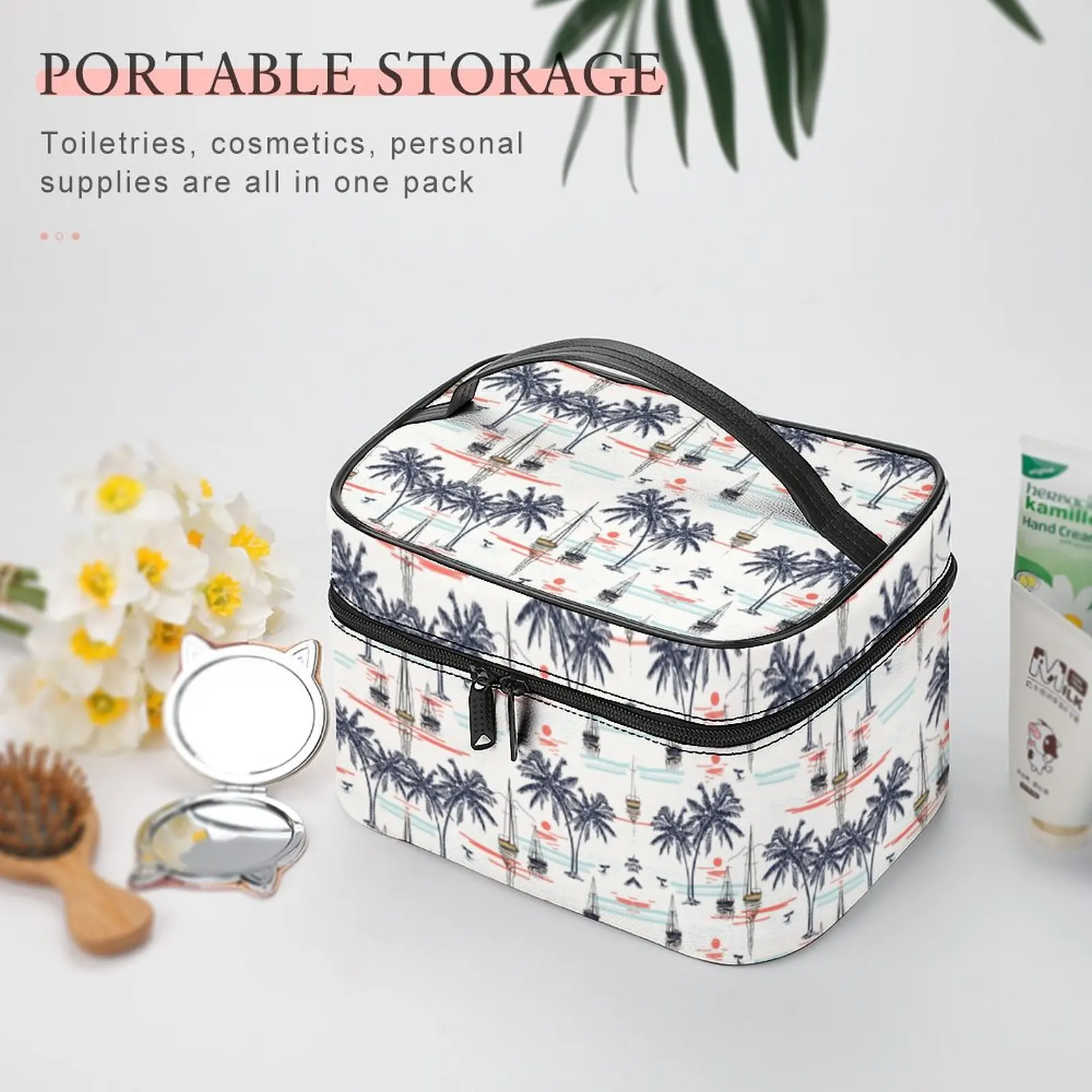 Girl Cosmetic Bag Multifunction Waterproof Washing Bag Portable Travel Receiving Bag Large Capacity Cosmetic Organizer Case
