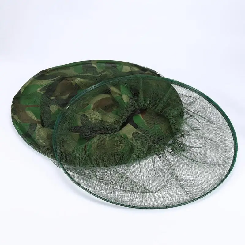 Camo Beekeeping Hat Head Face Protection Veil Mask Hat Bee Bug Insect Anti-mosquito Safety Prevention Head Net