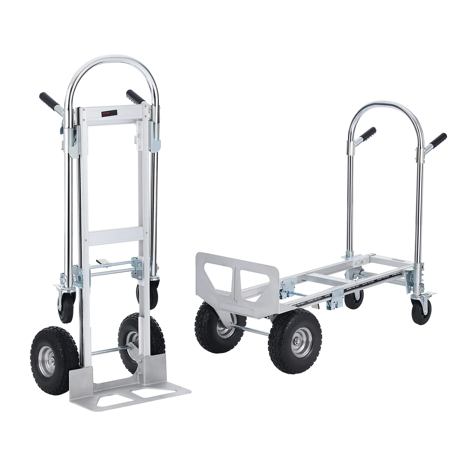 VEVOR Aluminum Folding Hand Truck 300/400/800/1000 lbs Heavy Duty Collapsible cart for Transport Warehouse Supermarket Garden