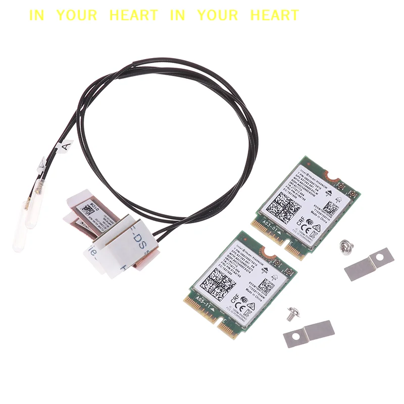 【X】9560NGW WiFi 카드+안테나 1733Mbps 무선 AC 9560 듀얼 밴드 2.4G/5G BT 5.0 802.11Ac M.2 CNVI 9560NGW 무선 어댑터