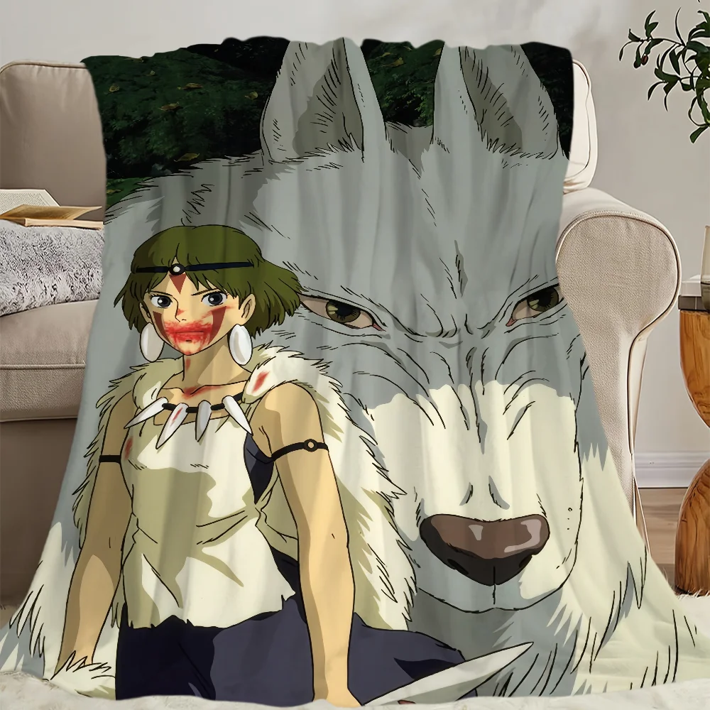 Warm Soft Plush Nap M-MiyazakIs Blankets Sofa p-Princess for m-Mononoke Living Room Office Bedroom Home Travel anime Kid Gifts 5