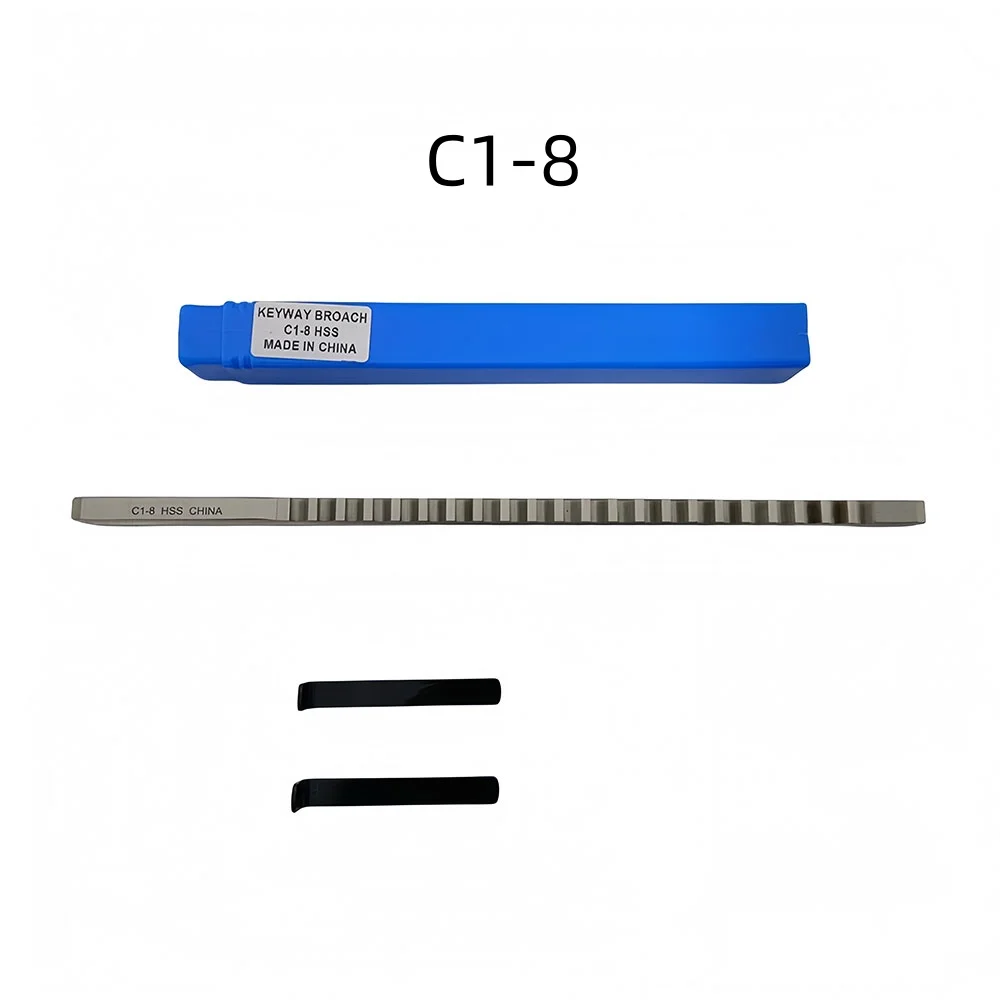 C1-8mm Push Type Keyway Broach metric size High speed steel HSS keyway broach Applicable machine tool lathe standard parts