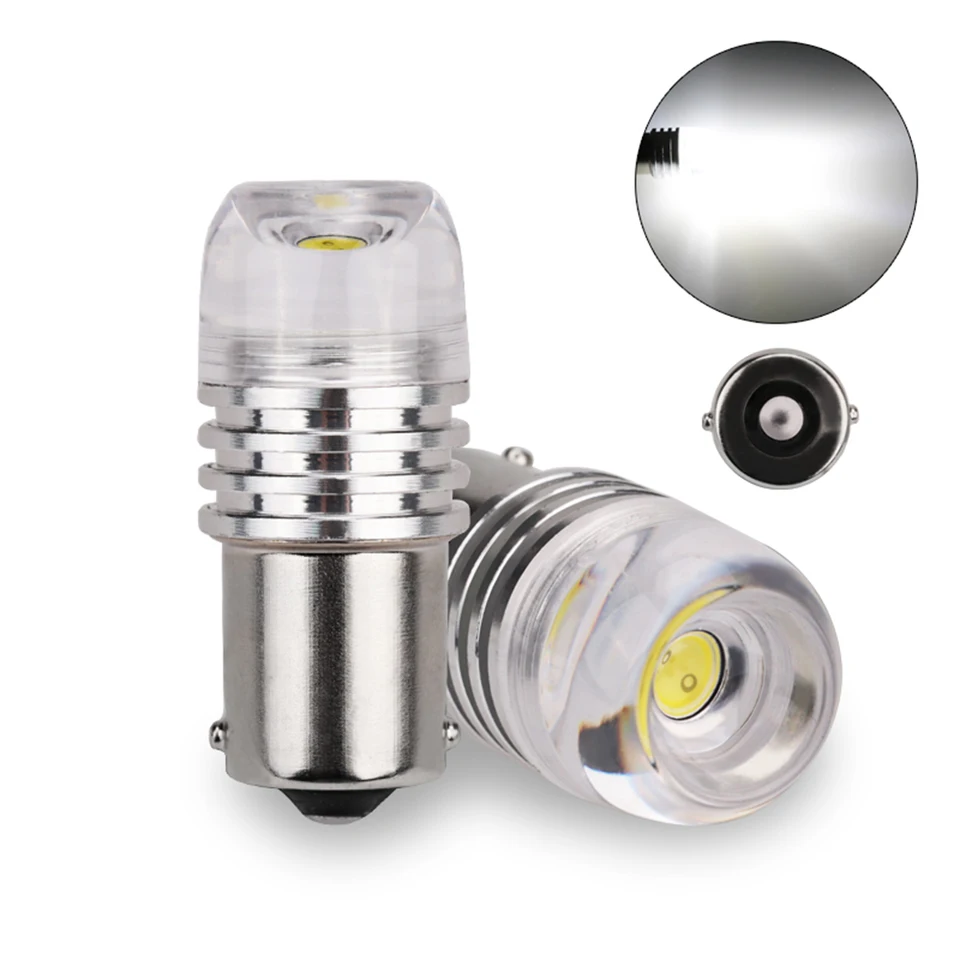 Ampoule P21w Led Ampoules LED 1156 BA15S P21W - Blanc 6500K - Pour Feux Arrière Et Clignotants Voiture - Lot De 2 Lot 2 Ampoules Blanc 6500K