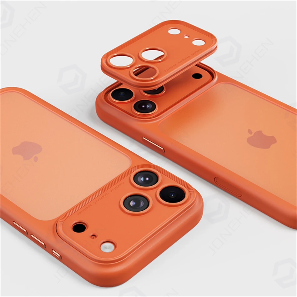 Translucent Hybrid Silicone Bumper Shockproof Hard Cover with Active Touch Camera Button