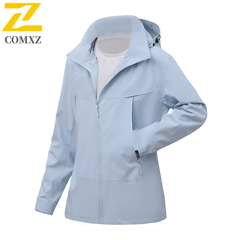 Men Windbreaker   Hooded Outdoor Waterproof and windproof Jacket Men Women Lightweight  Hiking Unisex Raincoat Camping Coat