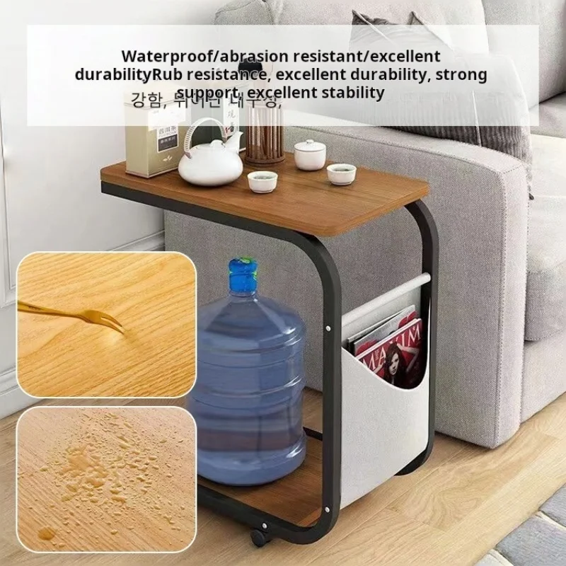 Small coffee table living room furniture combination Mobile coffee table sofa side