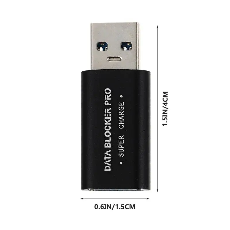 USB 3.0 Adapter Data Blocker Female Connector Fast Charge Prevent Theft Security Tools