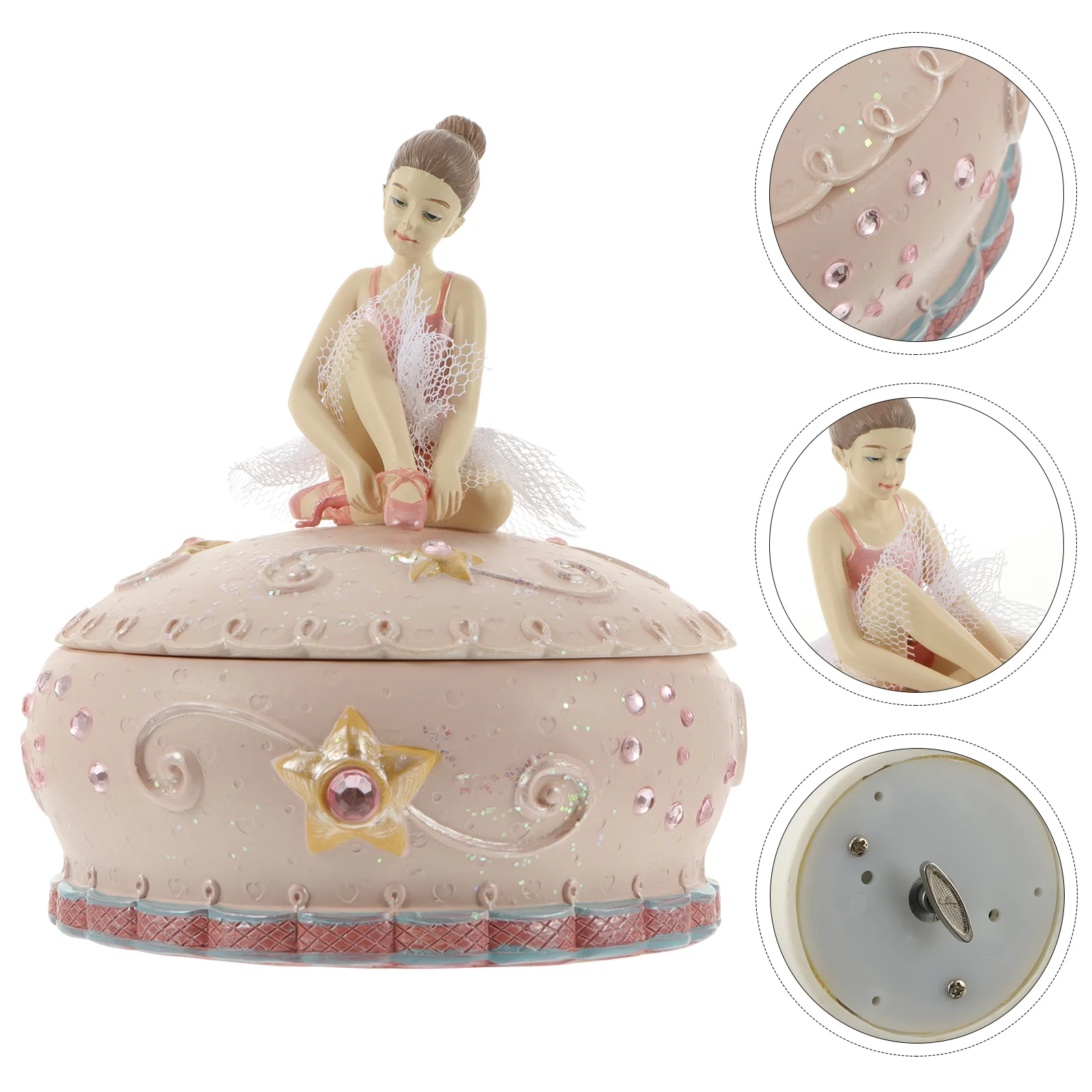 

Ballet Figurine Box Musical Figure Ballet Figurines Jewelry Storage Box For Mom Kids Birthday Gift