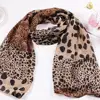 Women Chiffon Scarf Fashion Printed Leopard Thin Style Shawls Lady Beach Towels Summer Muslim Veil Head Scarfs 1