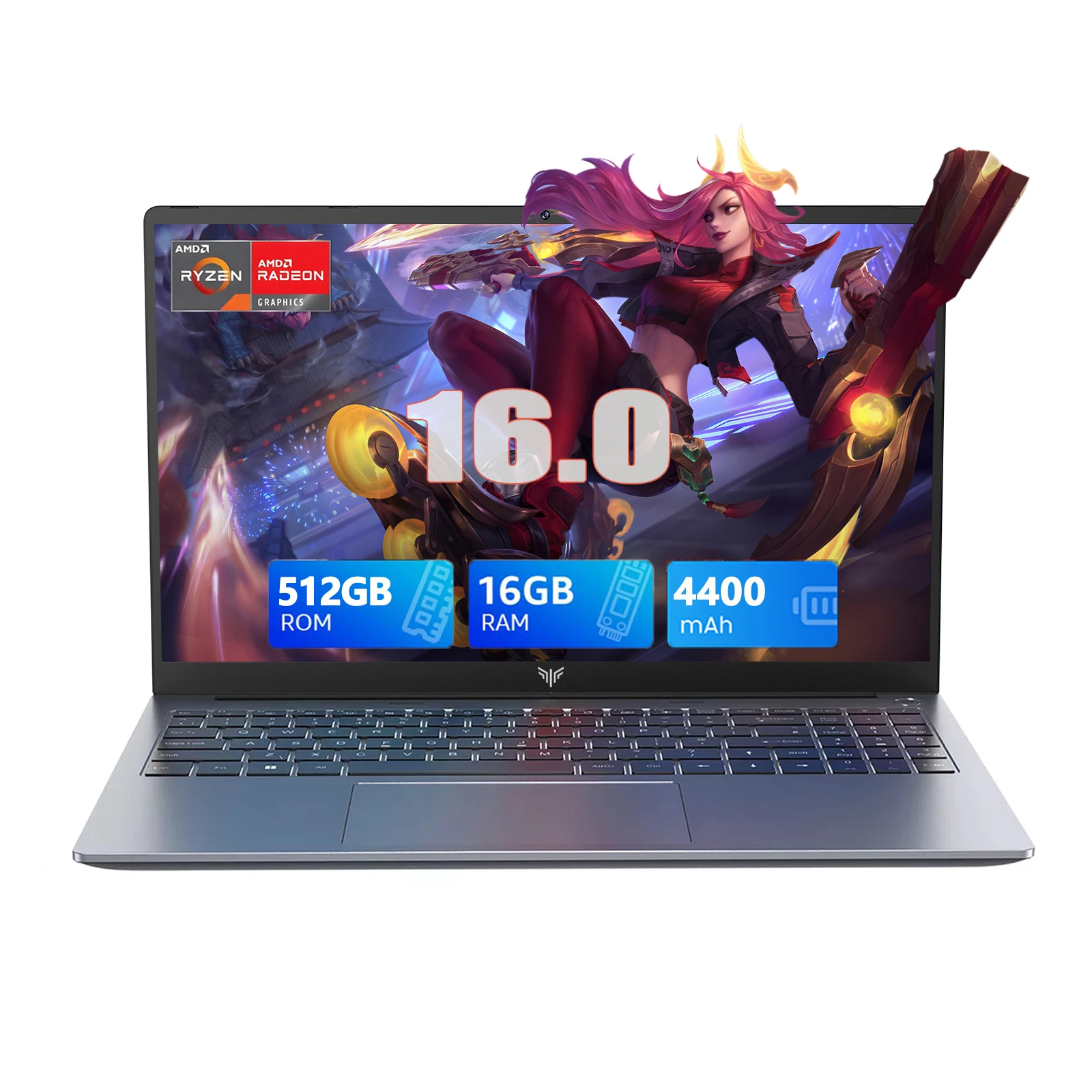 ACEMAGIC Laptop portátil para juegos FHD de 16 pulgadas AMD Ryzen 7 H255 16GB RAM 512GB SSD Windows 11 Pro Notebook retroiluminado KB Wifi6 BT5.2