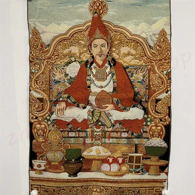 

Картина из ткани тибетского Будды, знаменитый Tangka, King Gesar, изысканная домашняя искусственная кожа