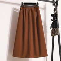 Plus Size Women Skirt 2026 Autumn Winter High Waist A Line Long Skirt Korean Style Pleated Maxi Skirts Womens Hot Sale - Image 3