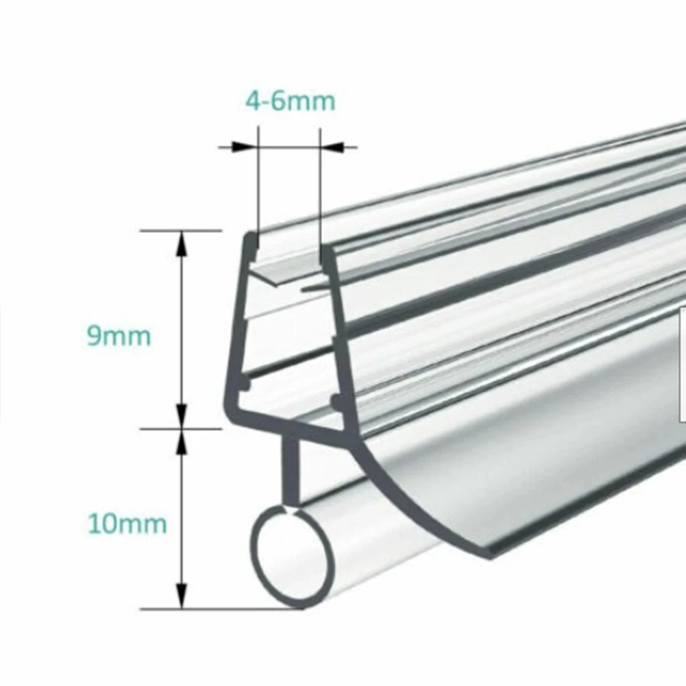 4-6mm Up to 30mm Gap Bath Shower Screen Door Seal Strip Weatherstrip Seal Shower Door Water Deflector Bathroom Accessories