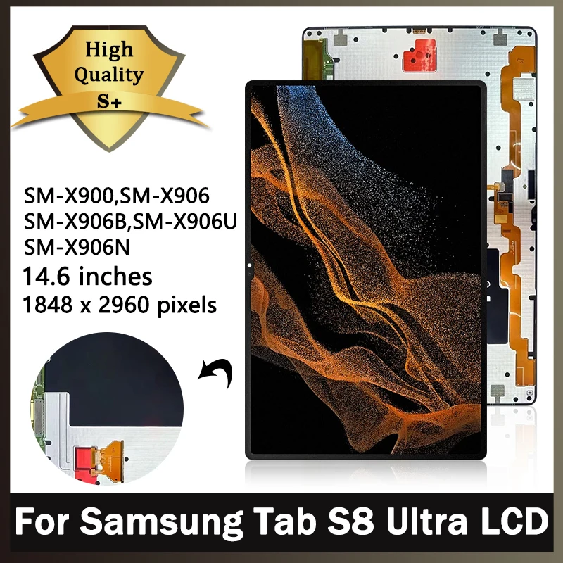 14.6''Super AMOLED For Samsung Tab S8 Ultra LCD X900,X906, X906B