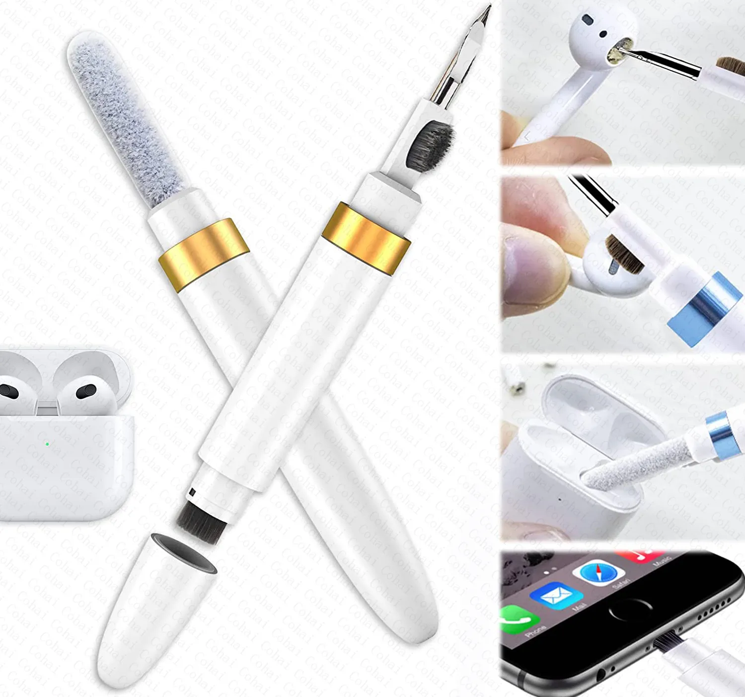 Bluetooth Earbuds Cleaner Kit For Airpods Pro 1 2 3 Cleaning Pen Brush Bluetooth Earphones Case Cleaning Tools For Xiaomi Huawei