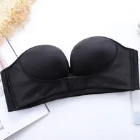 Strapless Small Breasts Gather Non-slipUnderwear Front Buckle Beautiful Back Shoulder Steel Ring Invisible Smooth Breathable Bra 3