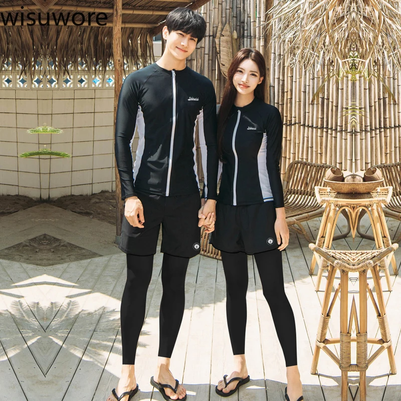 Rash Guard Surfing Swimsuit Sport Swimsuit Long Sleeve 5 Pieces For Women
