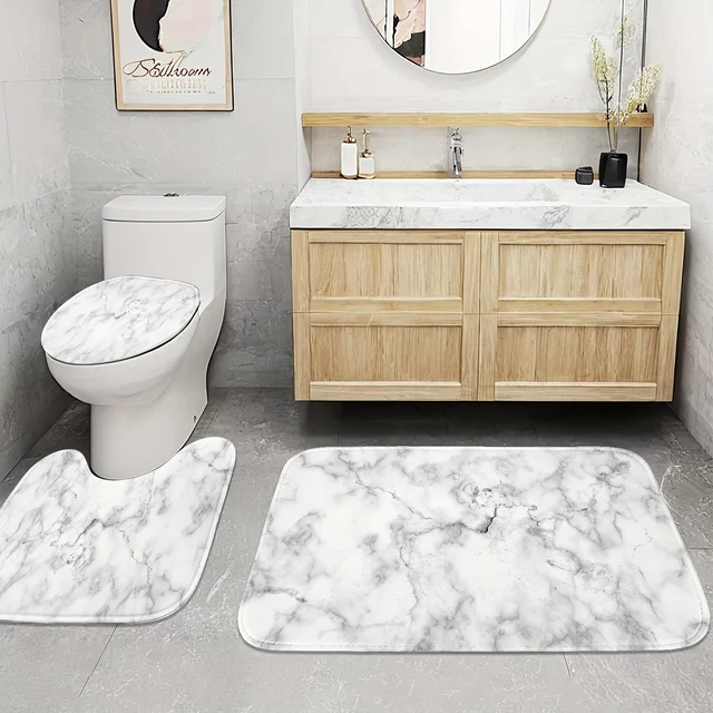 Marble Print Bathroom Set 2