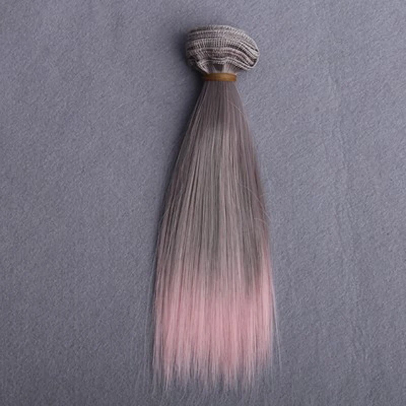 15cm BJD/SD Doll Hair DIY Doll Straight Hair wig for Bjd Rainbow Color Hair bjd wig hair