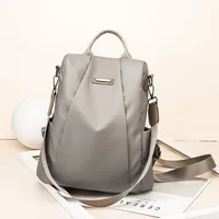 Anti-theft backpack women's bag 2024 new Korean version trendy fashion bag nylon canvas oxford cloth backpack 3
