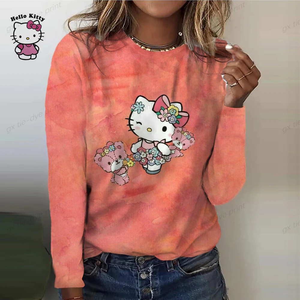 HELLO KITTY on Diamond- Girls lg - Long sleeve T-Shirt hoodie black and  pink.