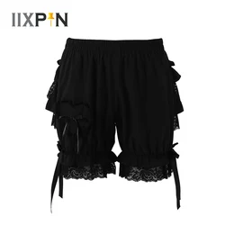 Victorian Lace Lolita Pumpkin Shorts Renaissance Vintage Bloomers Layered Ruffles Loose Pants Shorts Gothic Pantaloons Costume