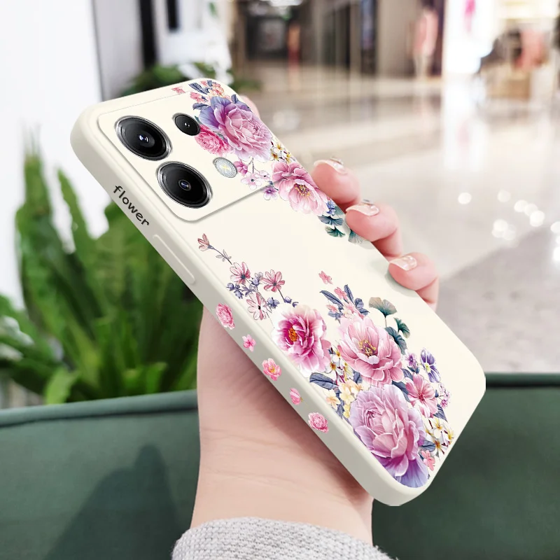 Elegant Satin Brocade Phone Case with Silicone Cover