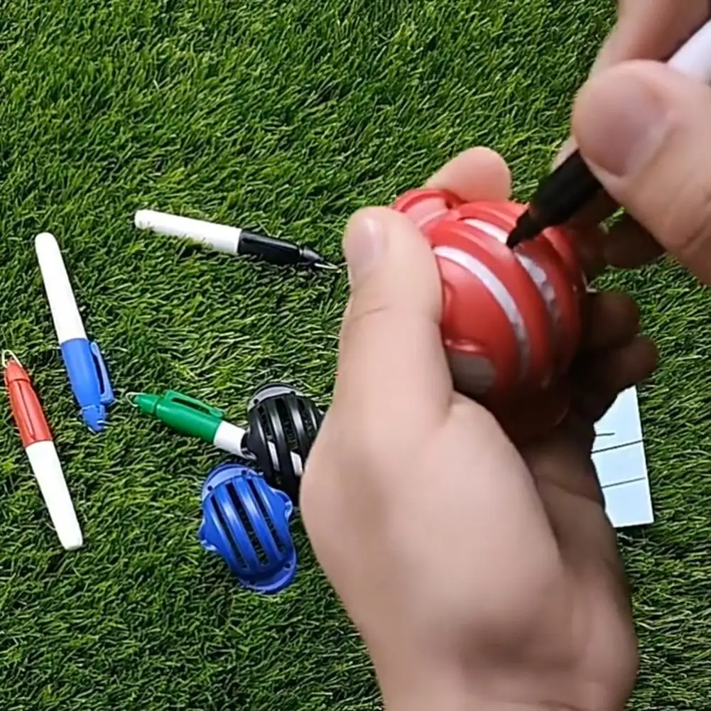 3Pcs Portable Golf Ball Marking Pen Equipment Golf Ball Line Pen Sturdy Comfortable to Hold Useful Durable
