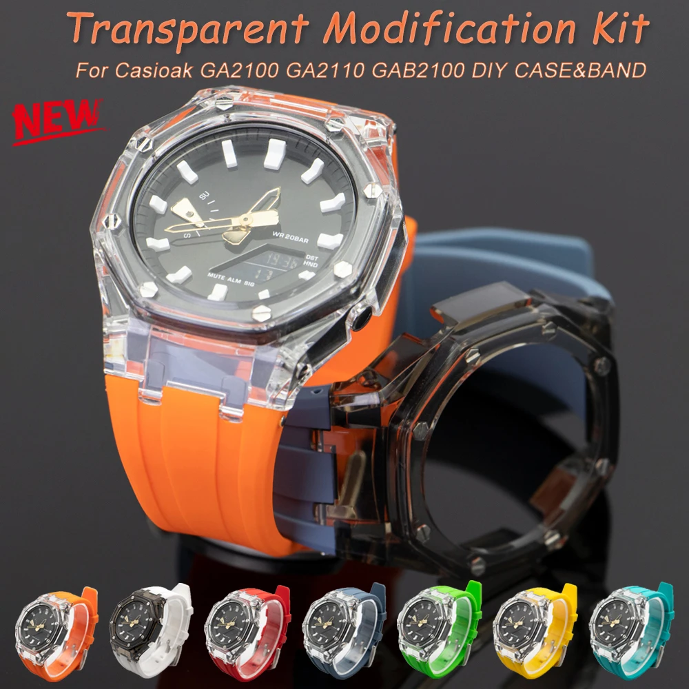 Transparent Mod Kit for Casioak GA2100 GA2110 GAB2100 - Front View