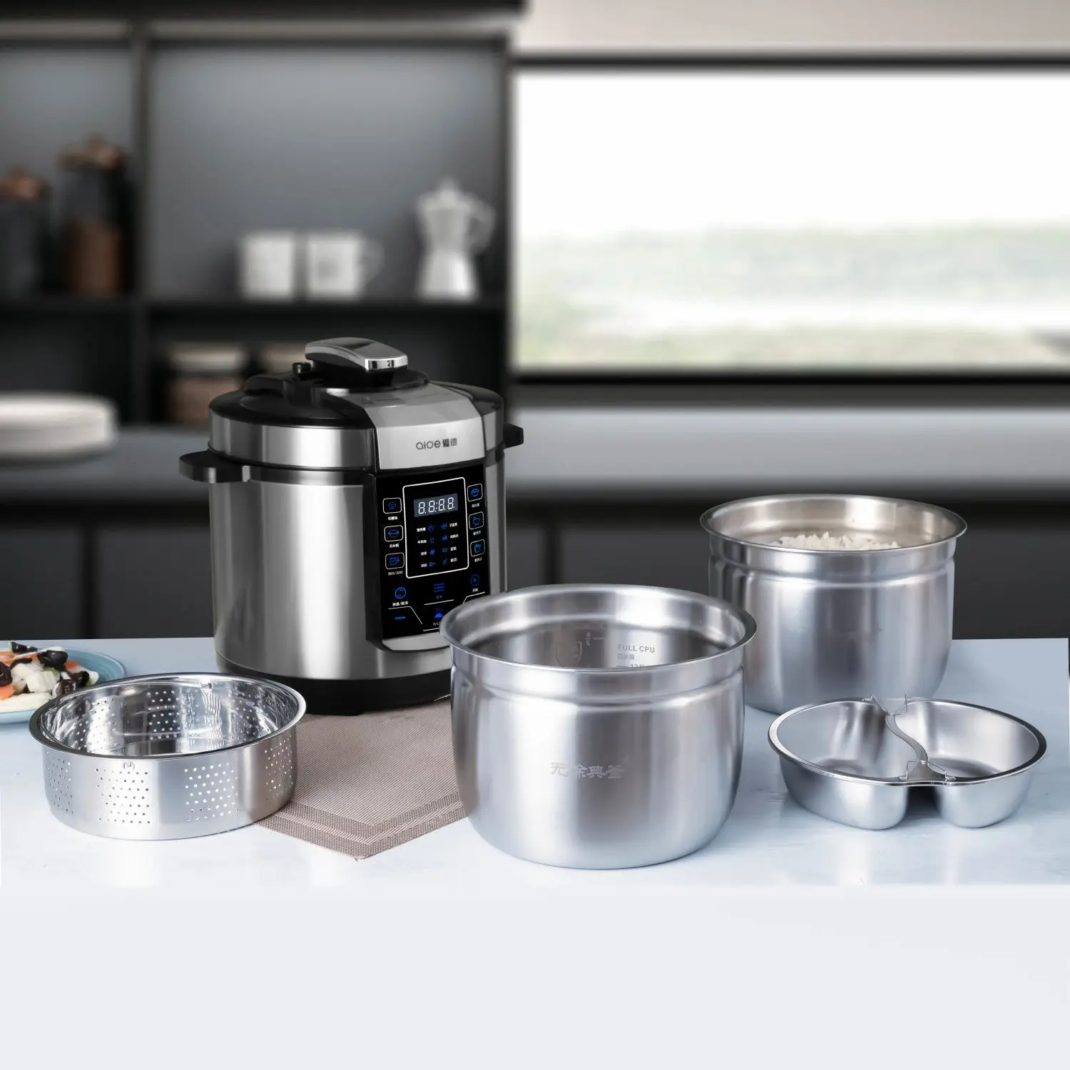 6L electric pressure cooker household large capacity 304 stainless steel intelligent pressure cooker multi-functional 220V