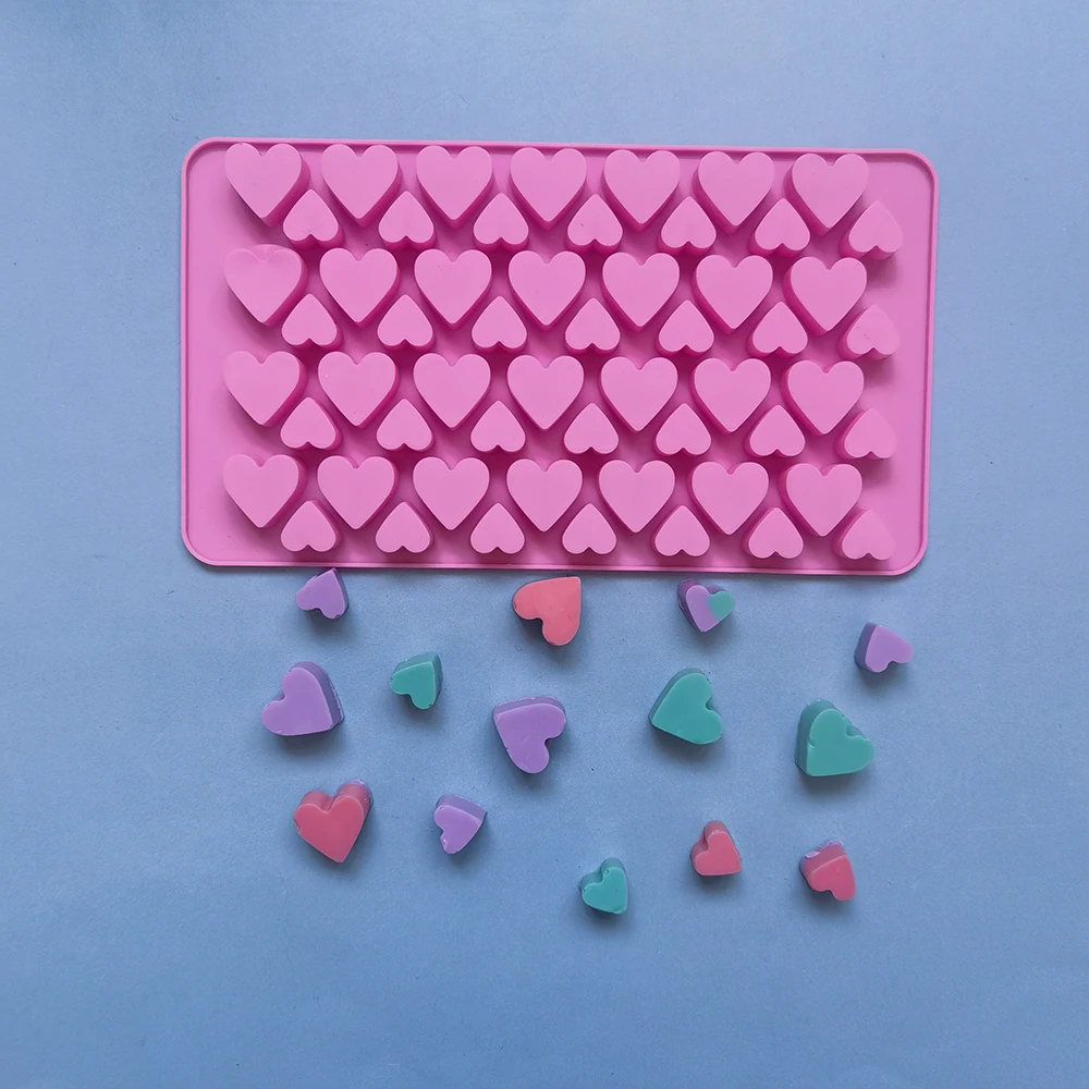 

New Heart Chocolate Moulds 56 Cavity Love Shape Silicone Wedding Candy Baking Molds Cupcake Decorations Cake Mold 3D DIY