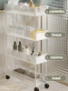 Acrylic Clear Trolley Rack Movable Rolling Utility Cart Narrow Gap Storage Rack with Wheels Bathroom Removable Shelf 2/3/4 Layer 2