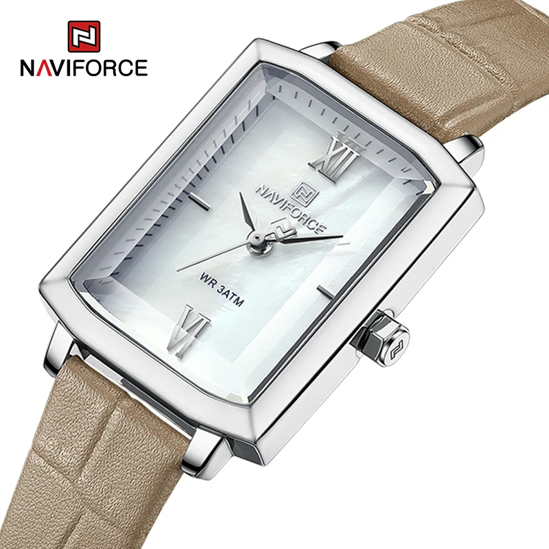 

NAVIFORCE New Elegant Wild Women's Wrist Watch Trend Casual Ladies Bracelet Shock Resistant Creative Square Case Female Watches