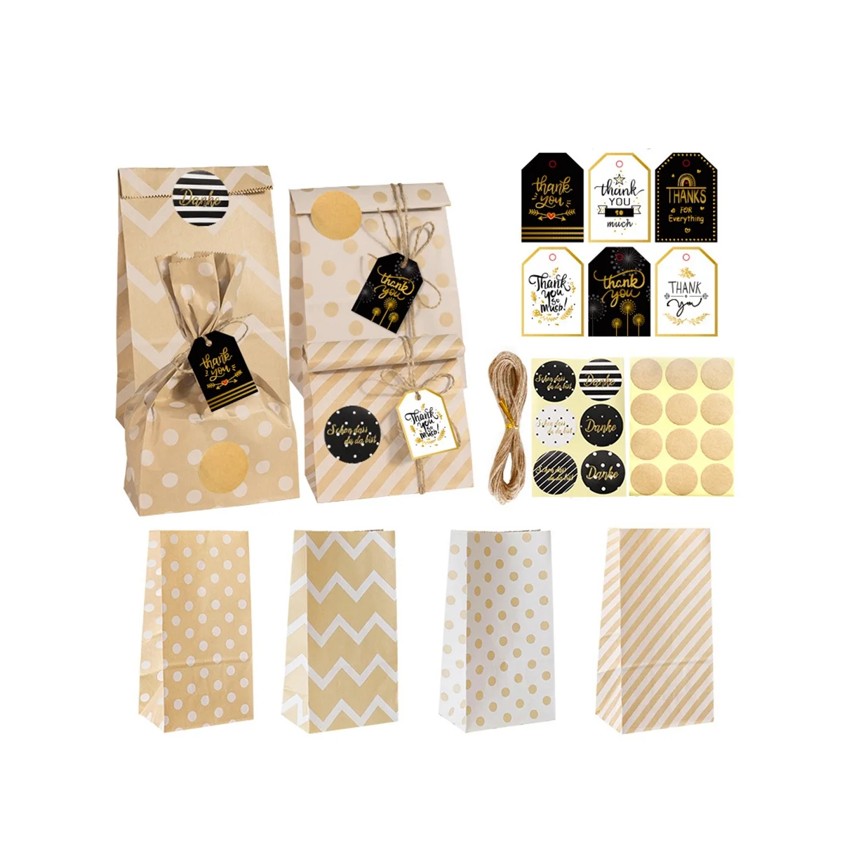 

Мешочек из крафт-бумаги в горошек, 24 шт./упаковка