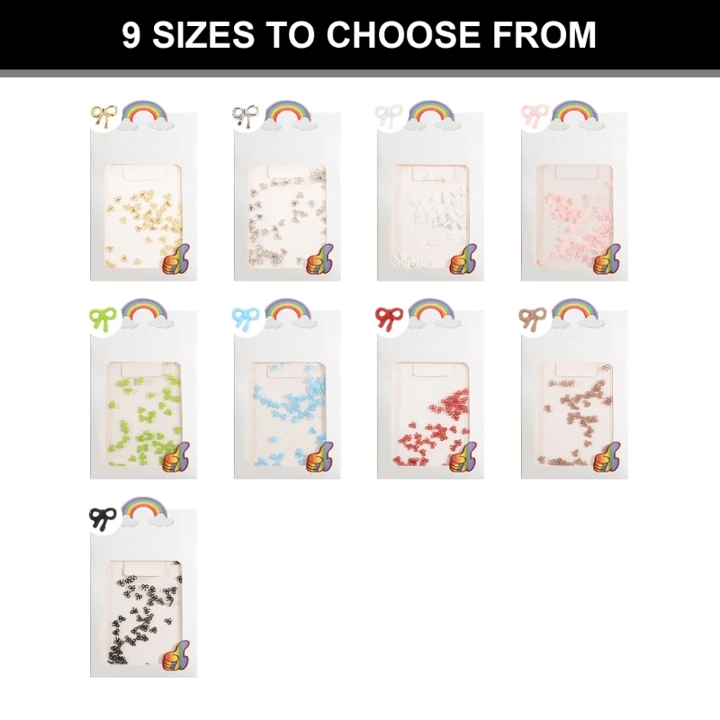 

50pcs 3D Bowknot Butterfly for Women Rhinestones Accessories