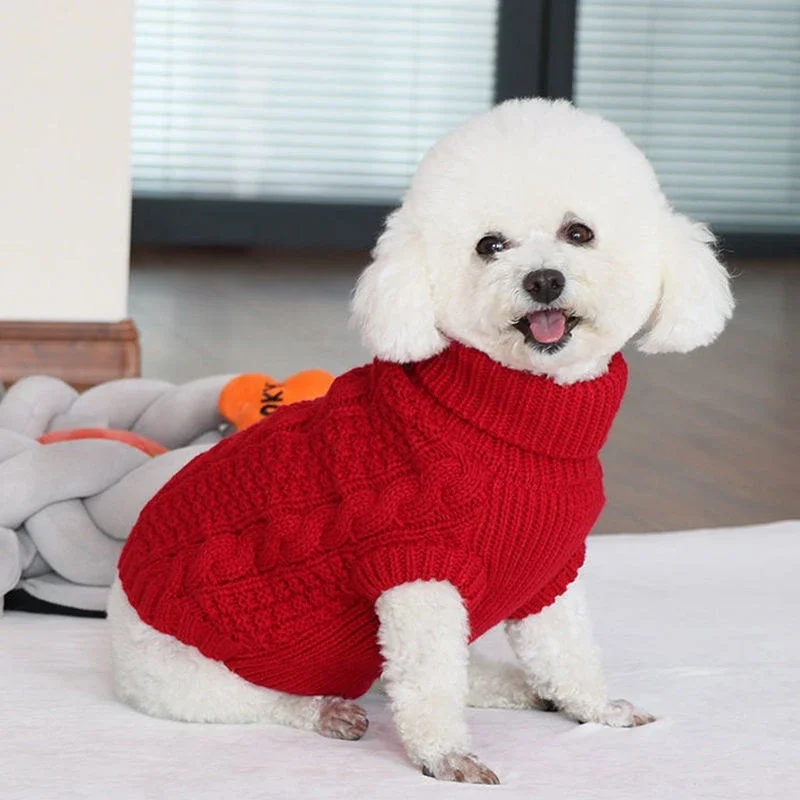 Pet Dog Sweaters Winter Pet Clothes for Small Dogs Warm Sweater
