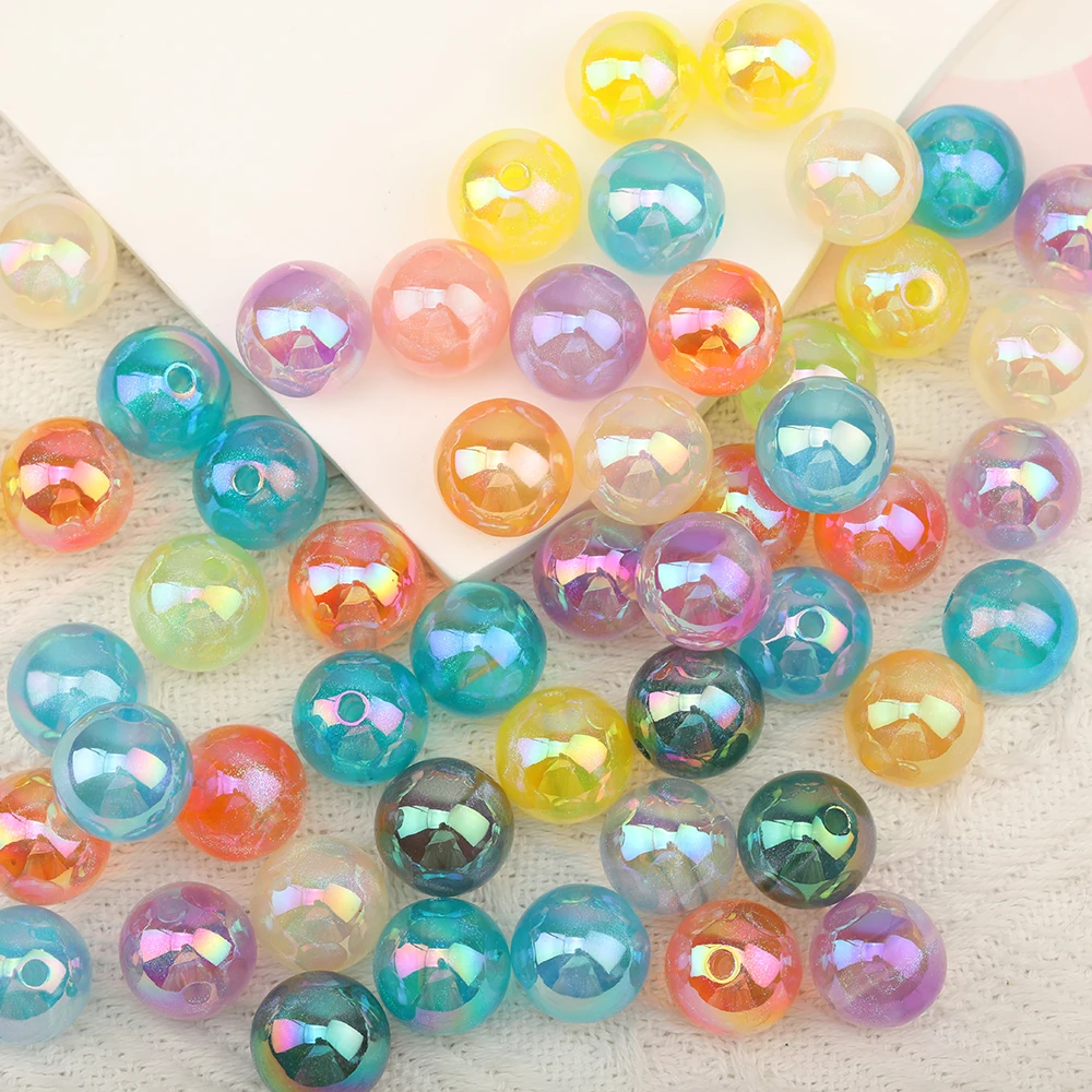 

Cordial Design 16MM 100Pcs DIY Hand Made Accessories/Glitter Inside/Jewelry Findings & Components/Aurora Effect/Acrylic Beads