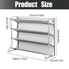 4 Tier Spice Rack Storage Rack Countertop Stand Seasoning Organizer Countertop Spice Storage Holder for Pantry Cabinet Shower 6