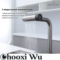 ก๊อกน้ําสแตนเลสแบบดึงออกในครัว, พวยกามัลติฟังก์ชั่น, การควบคุมคู่ร้อนและเย็น, แกนวาล์วเซรามิก 2