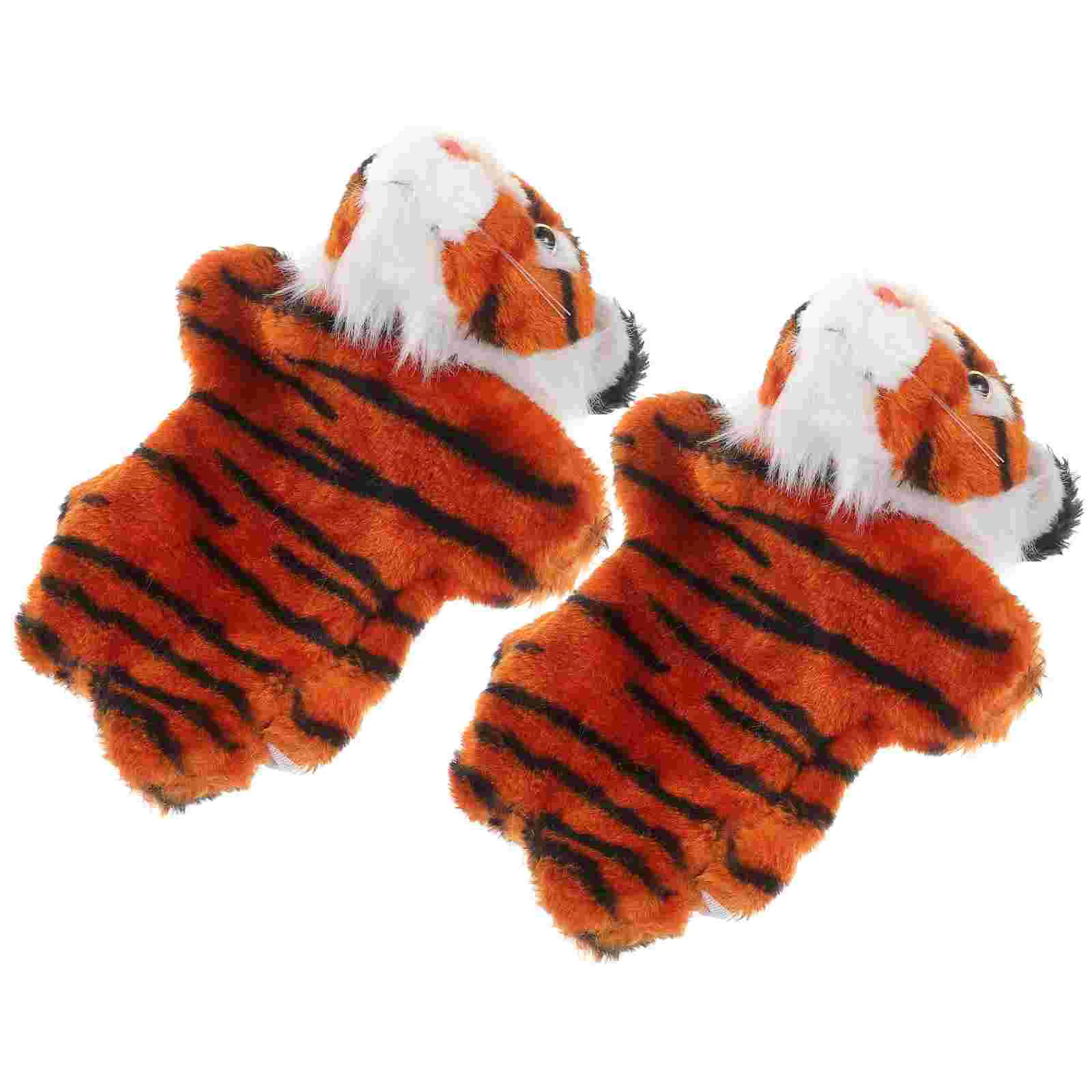 

2 Pcs Hand Puppet Early Education Toy Plush Animal Children’s Toys Cartoon Puppets Parent-child